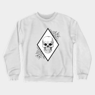 Vintage Floral Skull Crewneck Sweatshirt